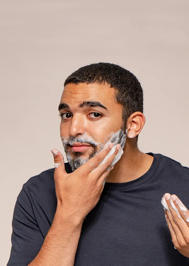 Man-with-rebel-care-lemon-scent-face-wash