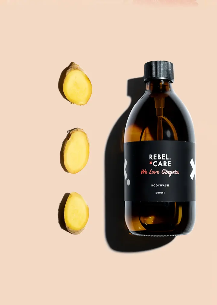 Rebel care we love gingers face body wash refill with natural ingredients