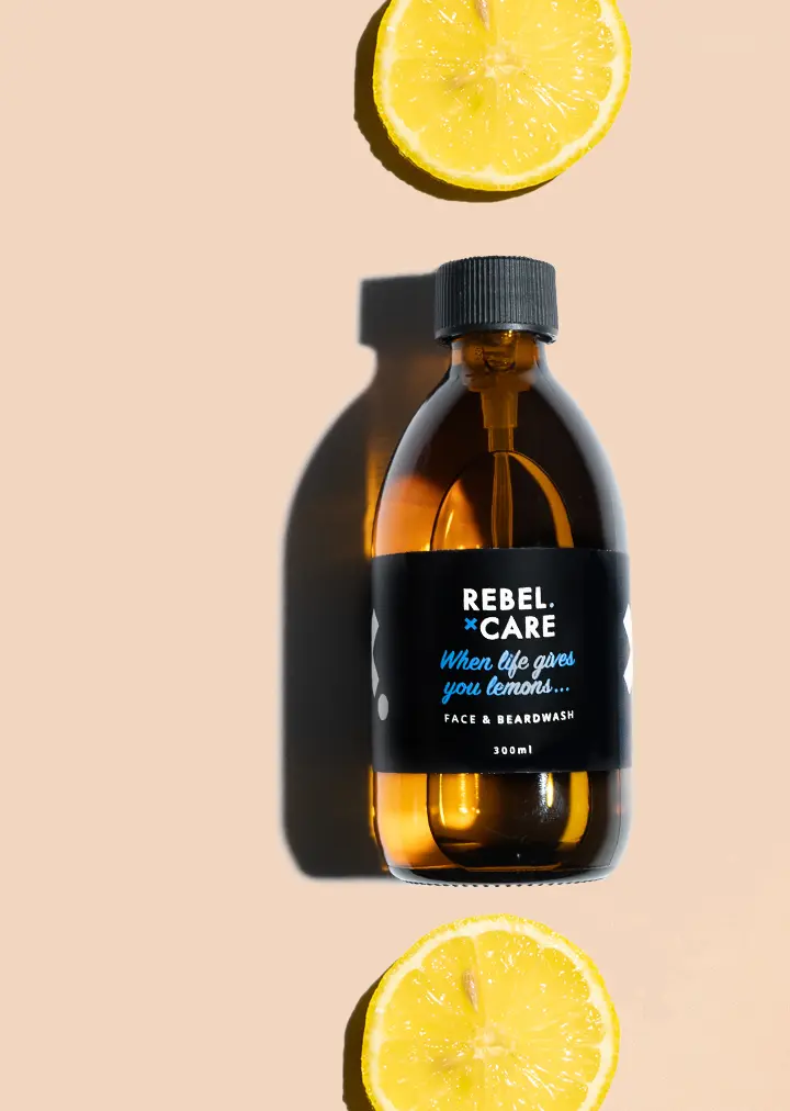 Rebel care When life gives you lemons face and beard wash refill with ingredients
